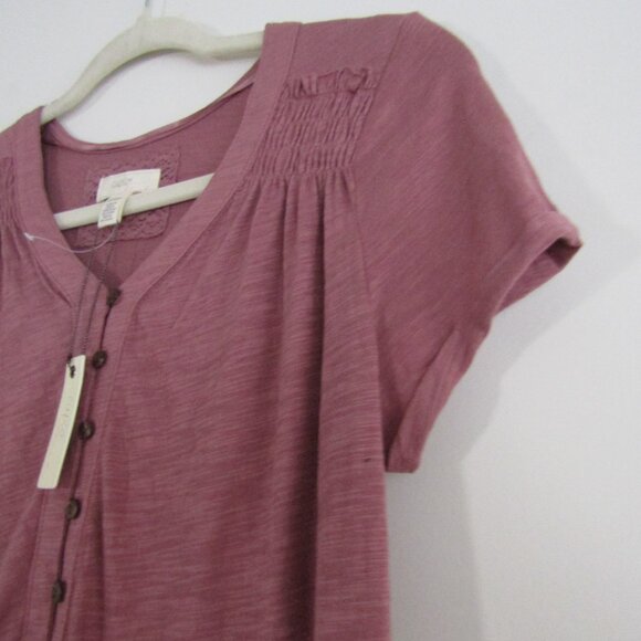 Cupio Top Small Pink Boho Tunic Casual Relaxed - Picture 4 of 10